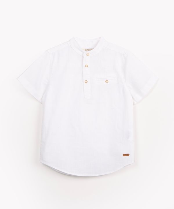 bata infantil gola padre manga curta branco 8