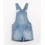 jardineira infantil jeans azul medio