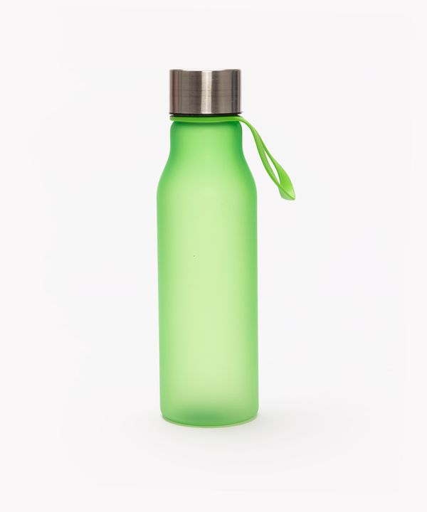 garrafa de plástico fosco verde Único