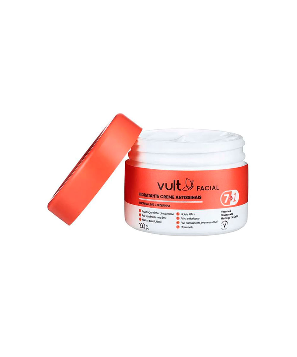 Hidratante Creme Facial Antissinais Vult 7 em 1 100g
