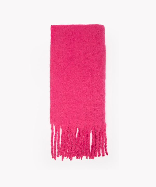 cachecol com franjas rosa Único