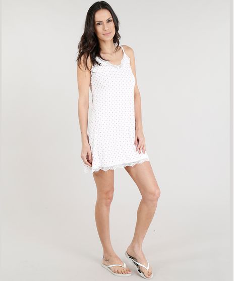 Camisola-Feminina-com-Renda-Estampada-de-Poa-Alca-Fina-Rosa-Claro-9183596-Rosa_Claro_1
