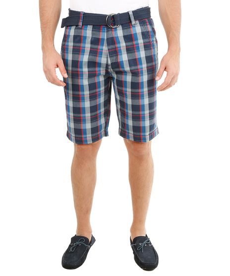 Bermuda-Slim-Xadrez-com-Cinto-Azul-Escuro-7990140-Azul_Escuro_1