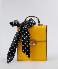 Bolsa-Transversal-Feminina-com-Lenco-Estampado-de-Poa-Amarela-9250428-Amarelo_1