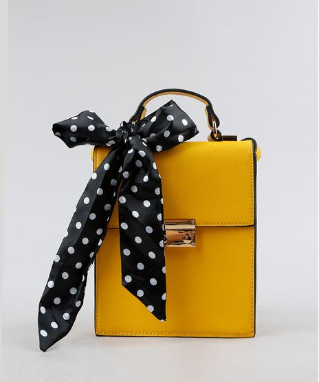 Bolsa-Transversal-Feminina-com-Lenco-Estampado-de-Poa-Amarela-9250428-Amarelo_1