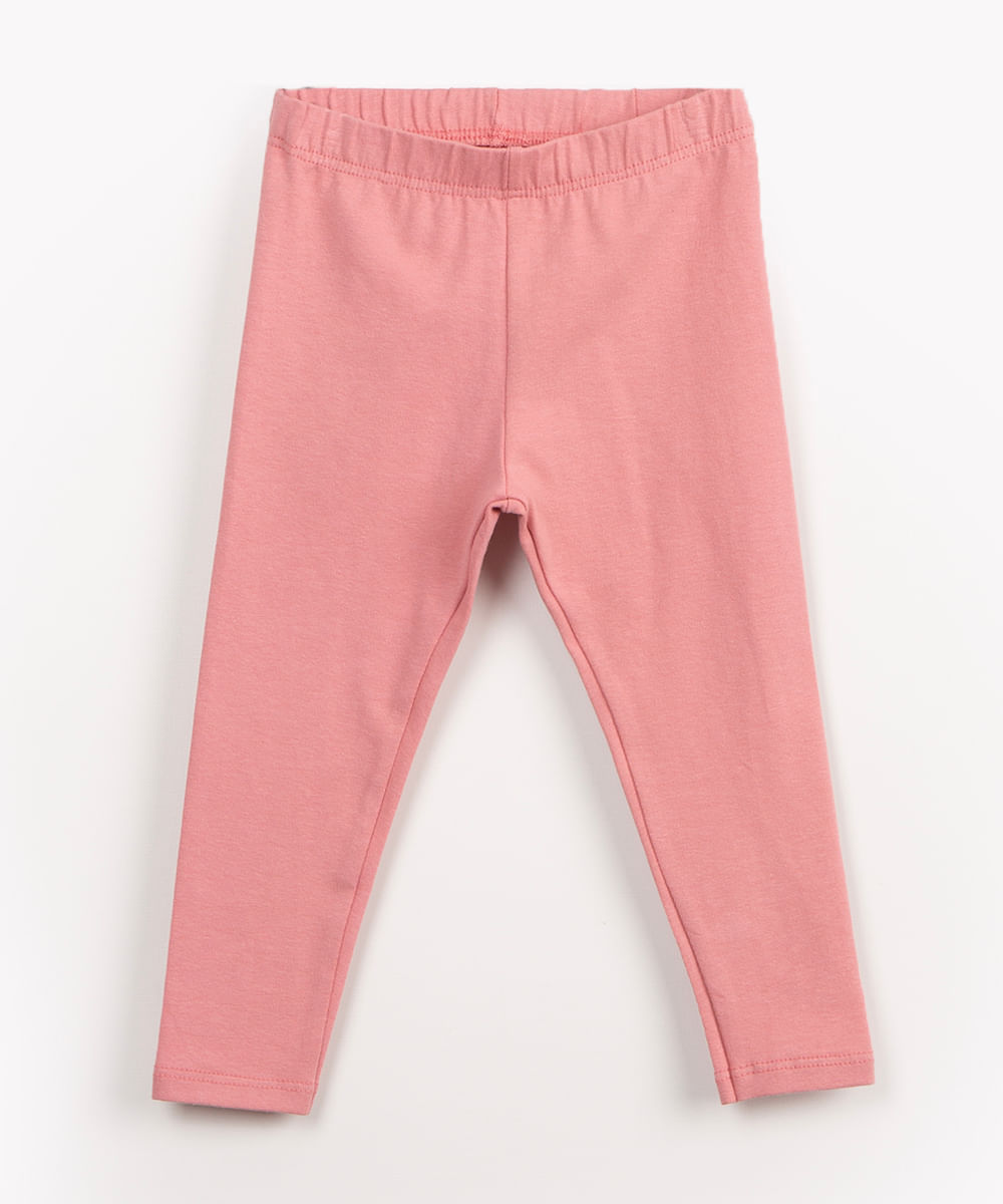 calça infantil legging básica rose