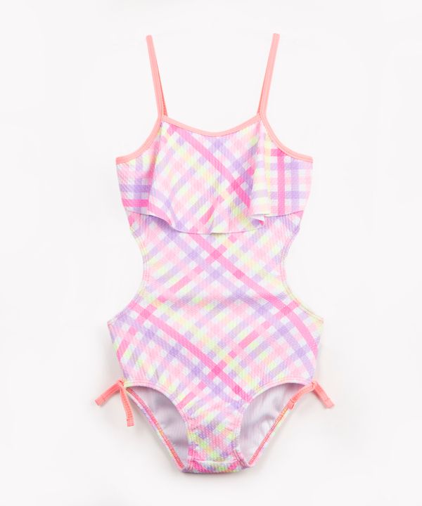 maio infantil vichy com babado multicor 8