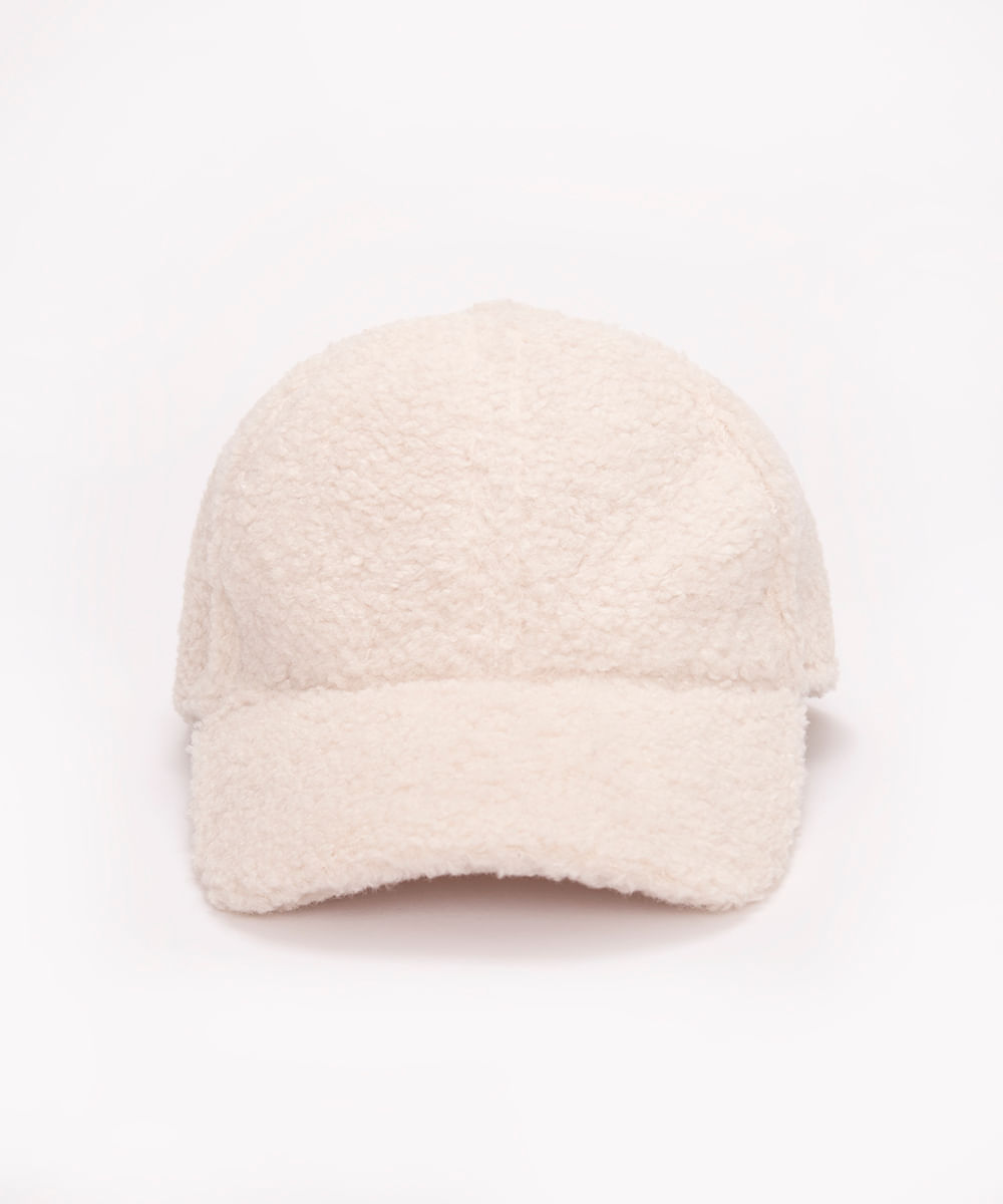 boné sherpa aba curva off white