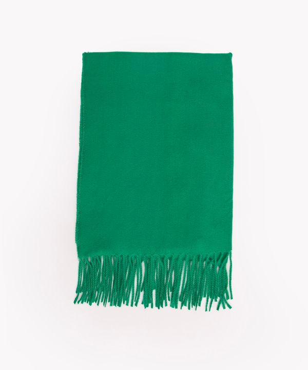 cachecol básico com franjas verde Único