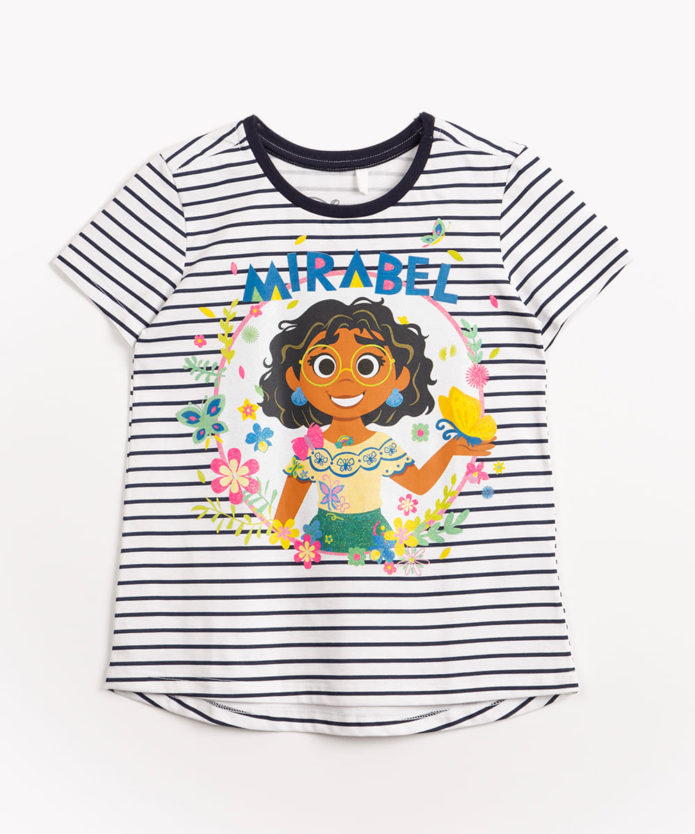 blusa infantil de algodão manga curta mirabel off white