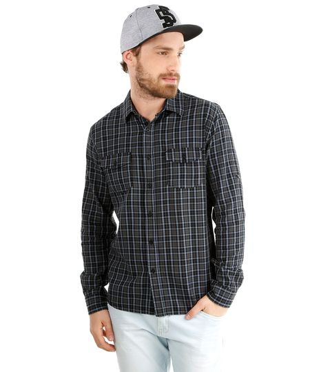 Camisa-Xadrez-Preta-7982230-Preto_1 Camisa-Xadrez-Preta-7982230-Preto_1