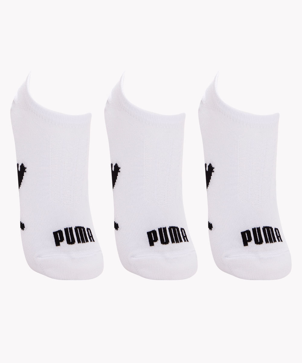 kit de 3 pares de meia puma multicor