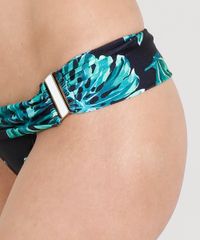 Biquini-Calcinha-Tanga-Estampada-de-Folhas-com-Protecao-UV50--Preta-9286207-Preto_4