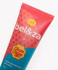 detalhes da embalagem do creme hidratante para as mãos vegano de morango