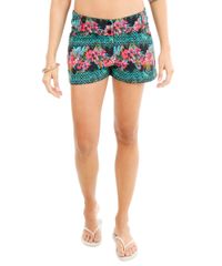 Short-Floral-com-Linho-Verde-Escuro-8083740-Verde_Escuro_1 Short-Floral-com-Linho-Verde-Escuro-8083740-Verde_Escuro_1