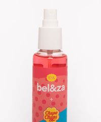 detalhes da embalagem do body splash de morango