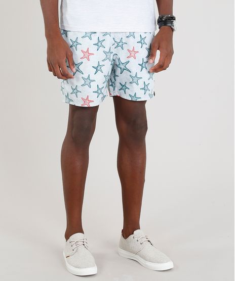 Short-Masculino-Estampado-de-Estrela-do-Mar-Verde-Claro-9317802-Verde_Claro_1