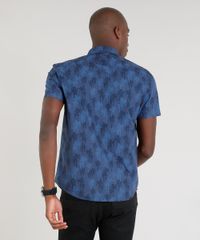 Camisa-Masculina-Slim-Estampada-de-Coqueiros-Manga-Curta-Azul-Marinho-9253991-Azul_Marinho_2