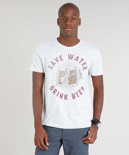 Camiseta-Masculina--Save-Water--Manga-Curta-Gola-Careca-Cinza-Mescla-Claro-9286328-Cinza_Mescla_Claro_1