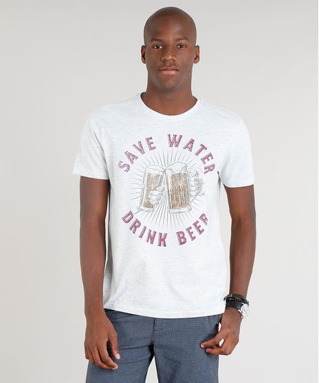 Camiseta-Masculina--Save-Water--Manga-Curta-Gola-Careca-Cinza-Mescla-Claro-9286328-Cinza_Mescla_Claro_1