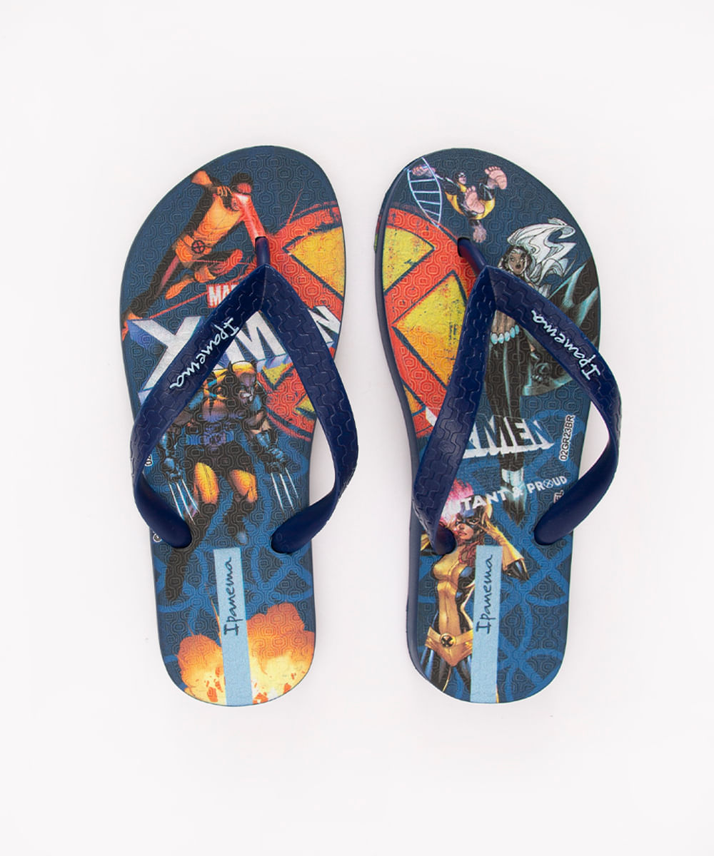 chinelo de dedo Marvel Ipanema azul