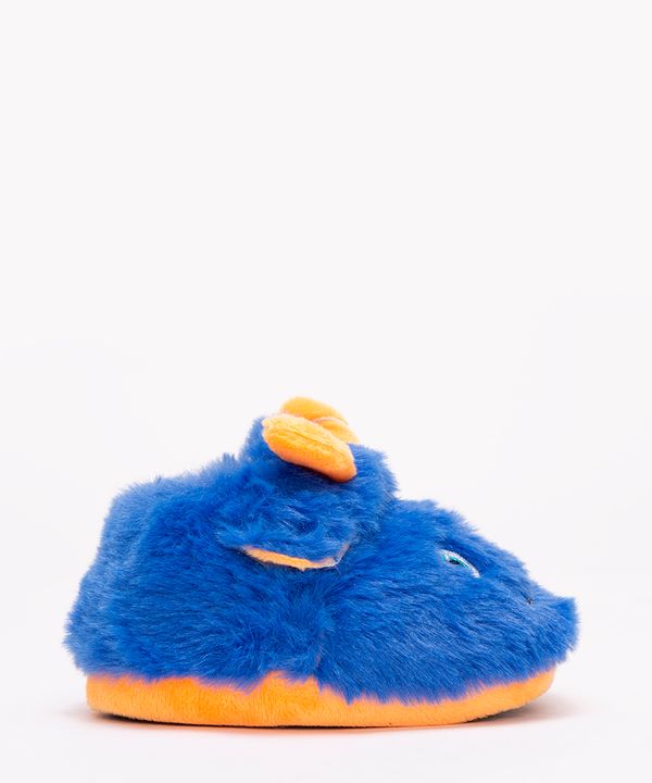 pantufa infantil de pelúcia monstro azul 17-18