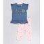 Conjunto-Infantil-de-Blusa--Love--Manga-Curta-Azul-Marinho---Calca-Legging-Estampada-de-Estrela-do-Mar-Rosa-9125740-Rosa_1
