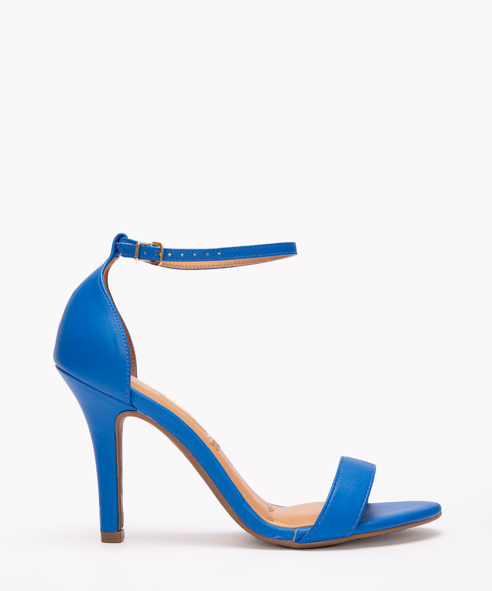 sandália salto alto fino vizzano azul