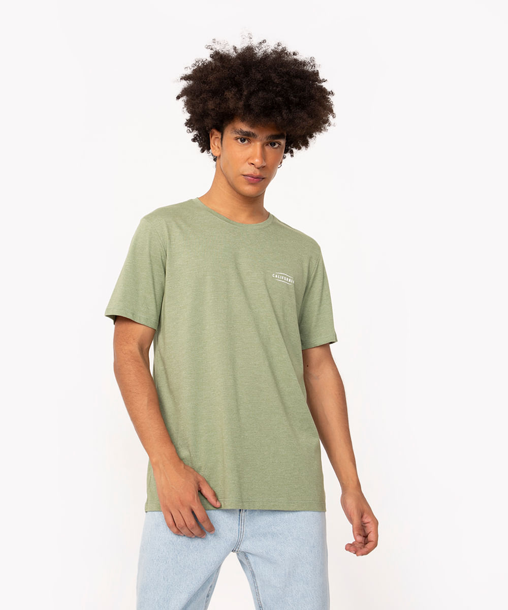 camiseta califórnia manga curta verde