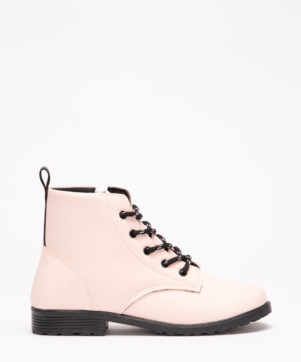 bota coturno infantil rosa 31