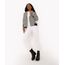 calça de sarja super skinny cintura média branco