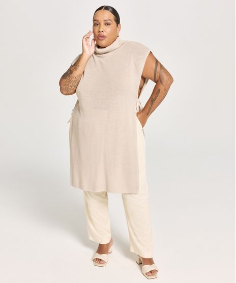 blusa-de-trico-alongada-gola-alta-plus-size-com-amarracao-mindset-e-robertita-bege-1043292-Bege_1