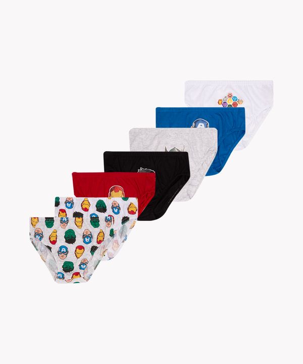 kit de 7 cuecas infantis avengers multicor multicor 2