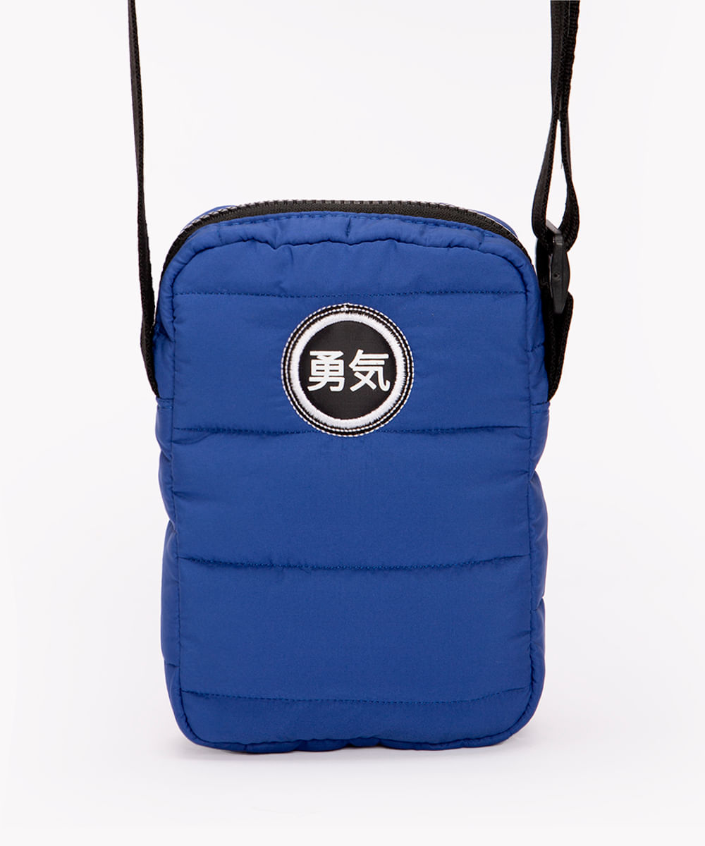 bolsa shoulder bag puffer azul