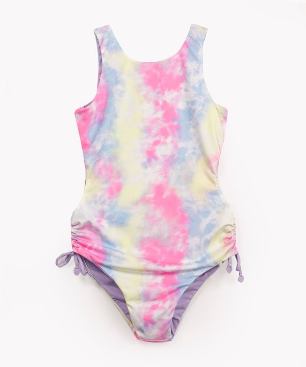 maio juvenil tie dye com laço proteção uv multicor 8