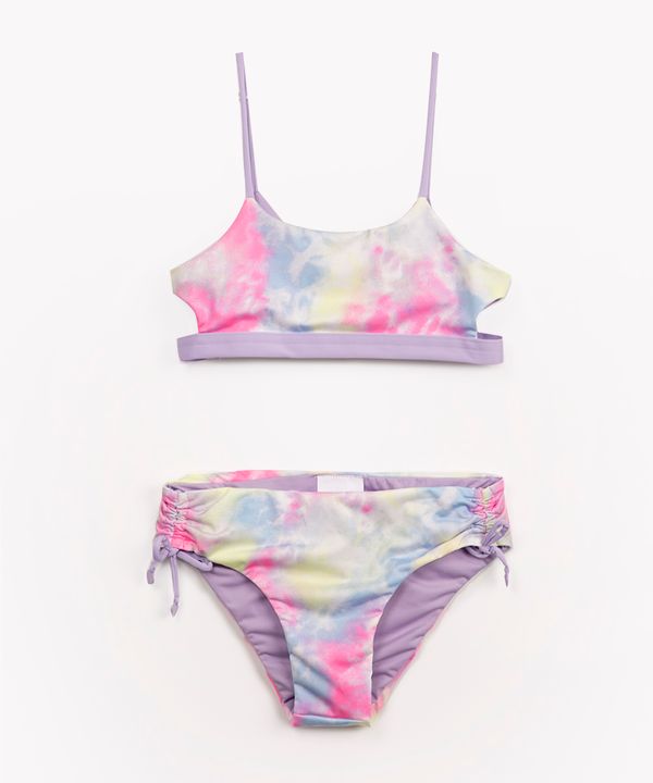 biquini juvenil tie dye com laço proteção uv multicor 12