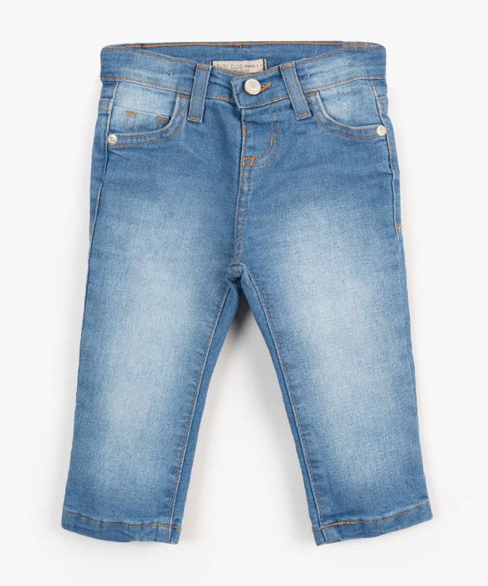 calça jeans infantil azul claro