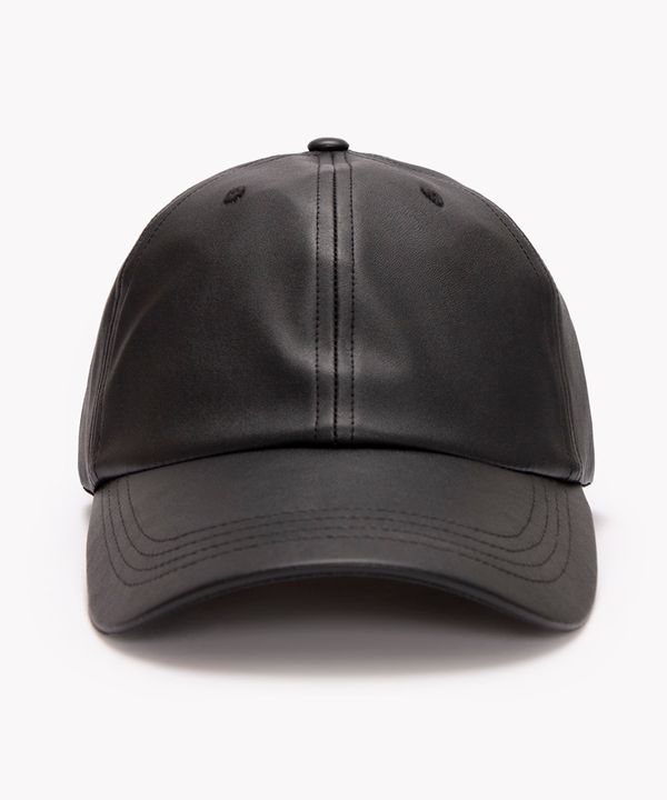 boné de pu aba curva preto Único