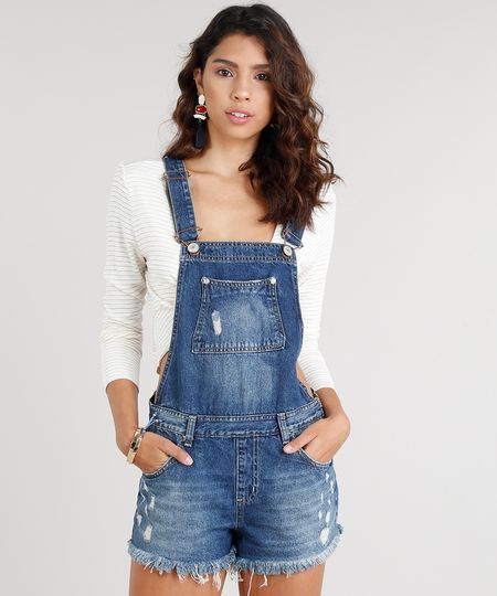 Jardineira-Jeans-Feminina-com-Puidos-Azul-Escuro-9337569-Azul_Escuro_1