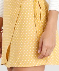 Saia-Envelope-Feminina-com-Amarracao-Curta-Estampada-de-Poa-Mostarda-9318935-Mostarda_4