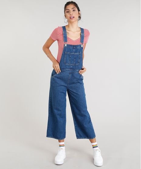 Macacao-Jeans-Feminino-Pantacourt-com-Bolsos-Azul-Escuro-9337575-Azul_Escuro_1