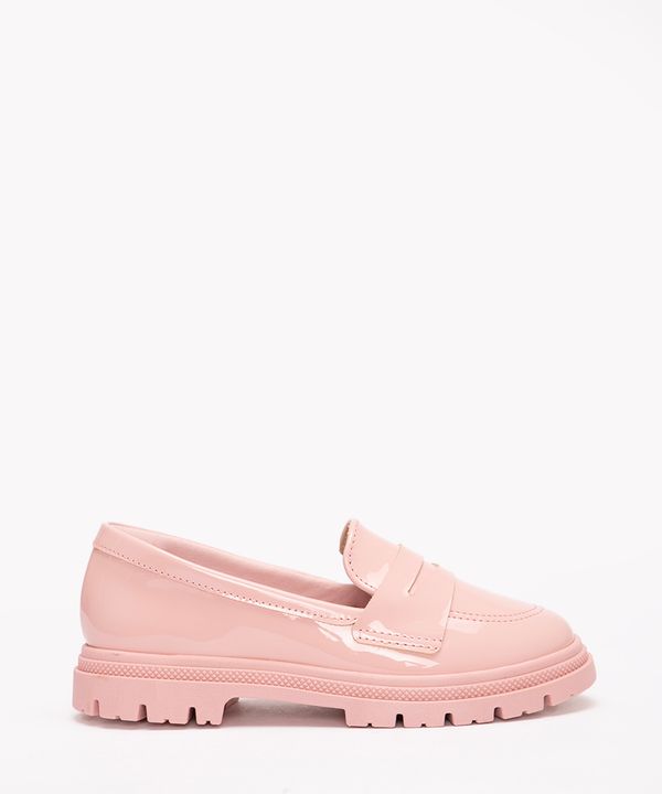mocassim infantil verniz molekinha rosa 33