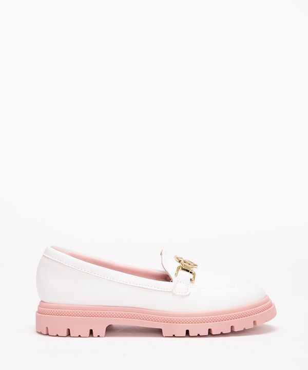 mocassim infantil coração molekinha branco 32