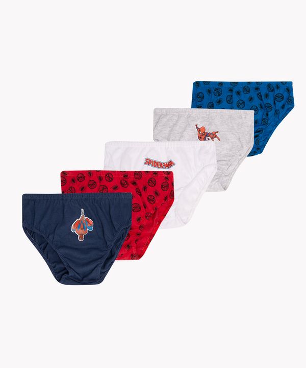 kit de 5 cuecas infantis homem aranha multicor 10