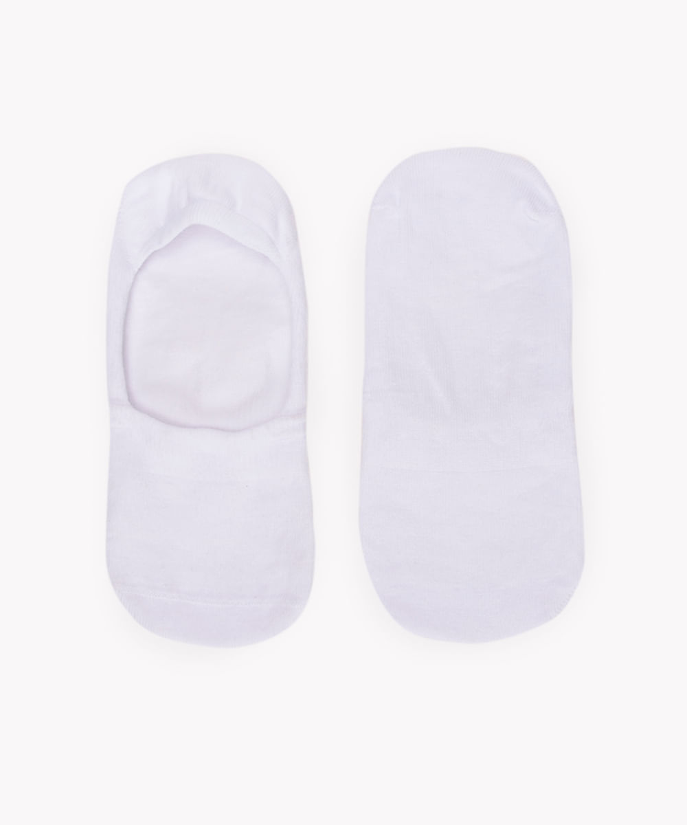 kit de 2 pares de meias super invisível basics underwear branco