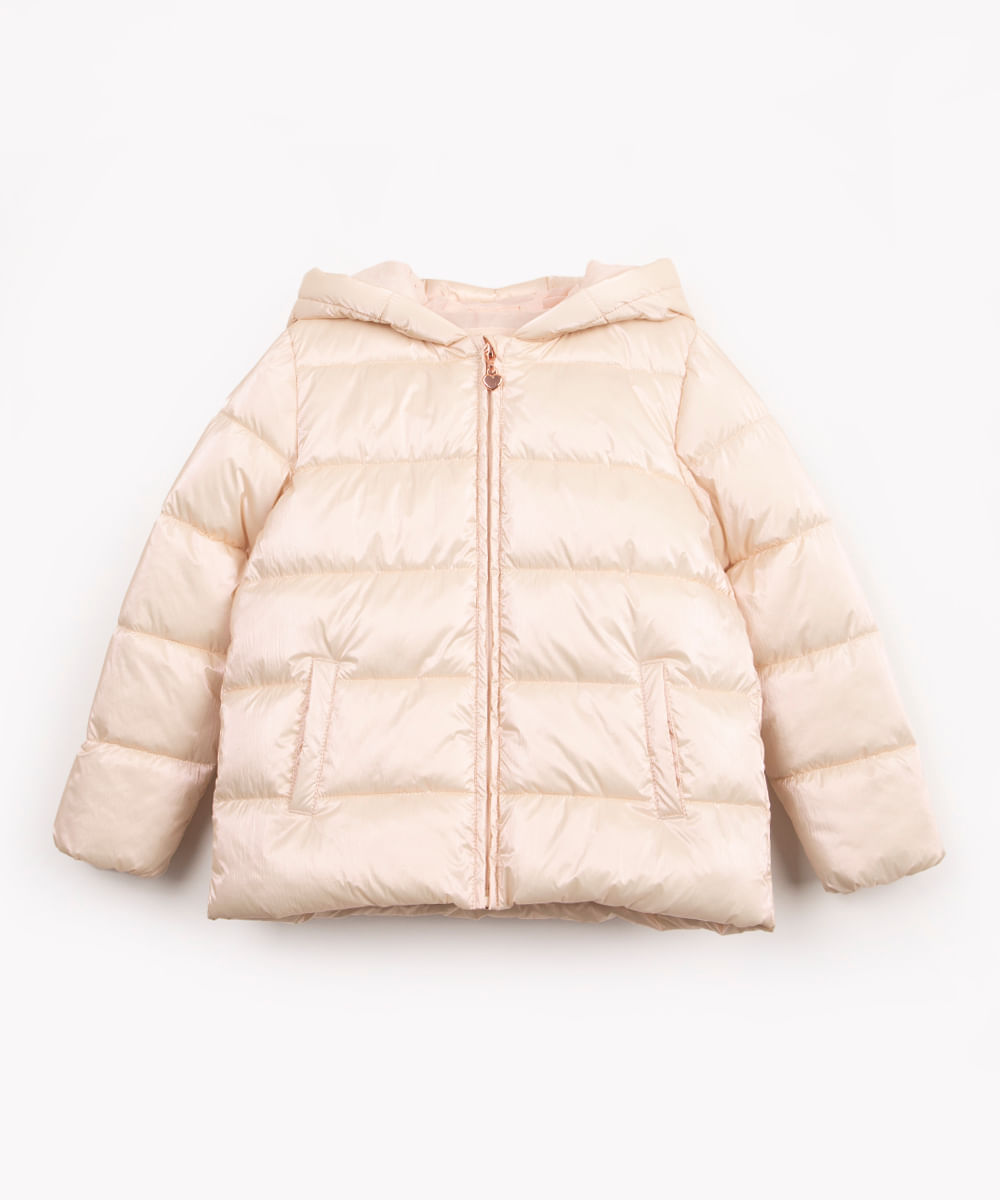 jaqueta puffer infantil com bolsos off white