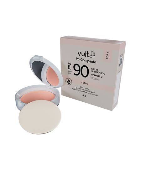 vult pó compacto facial fps 90 cor 1 claro único Único vult pó compacto facial fps 90 cor 1 claro único Único
