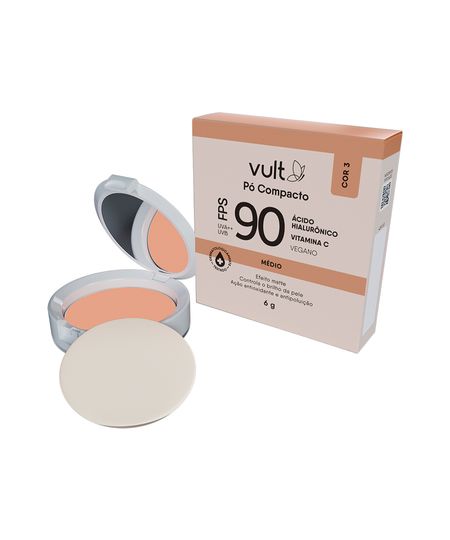 vult pó compacto facial fps 90 cor 3 médio único Único vult pó compacto facial fps 90 cor 3 médio único Único