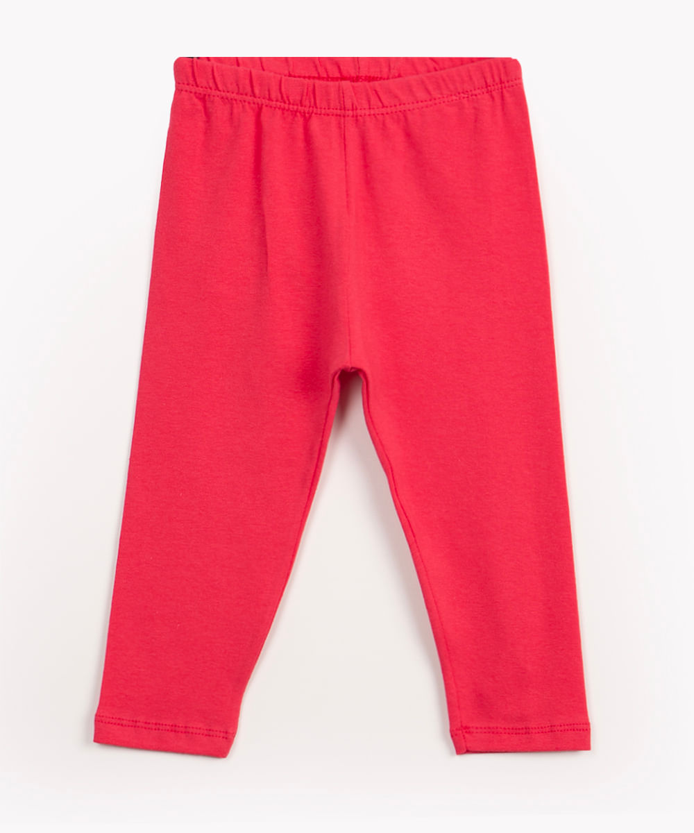 calça legging infantil rosa