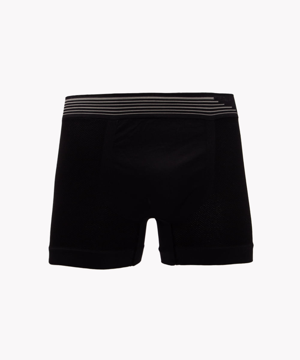 cueca de microfibra boxer preto